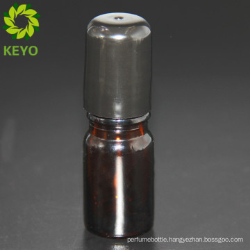 10ml empty essential oil cosmetic amber glass roller bottle